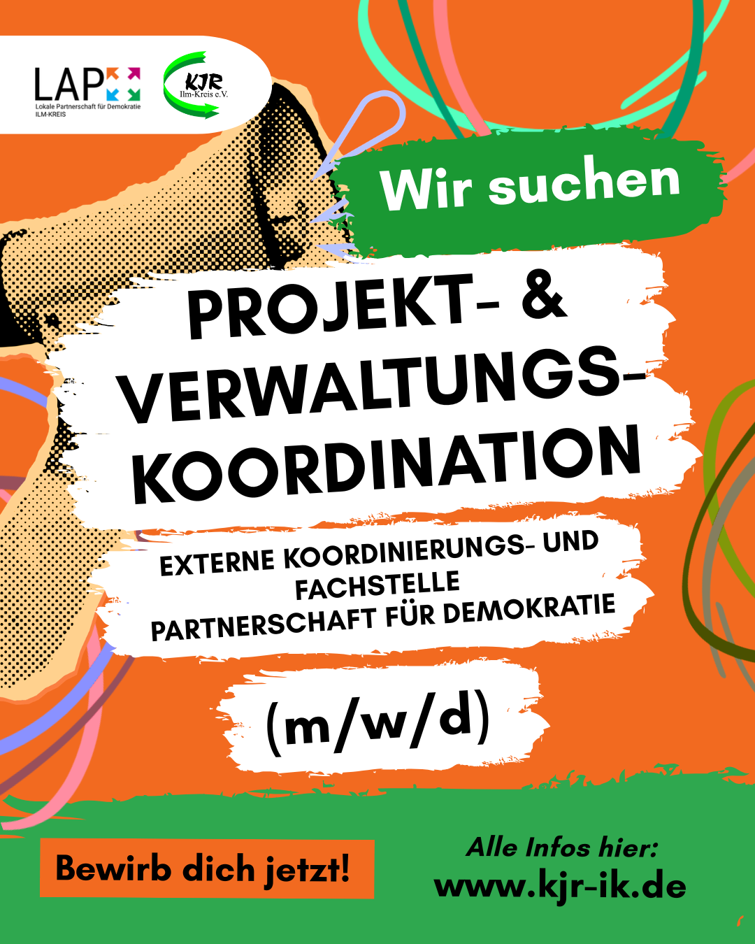 Stellenangebot Projekt- und Verwaltungskoordination Partnerschaft für Demokratie im Ilm-Kreis